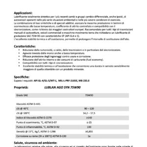 Alternative view of olio cambio 75w90 da 20 litri